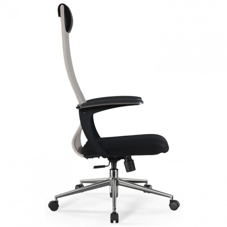 Кресло офисное BRABIX PREMIUM Ultimate EX-801 хром черное/бежевое 532919 (1) (94686)