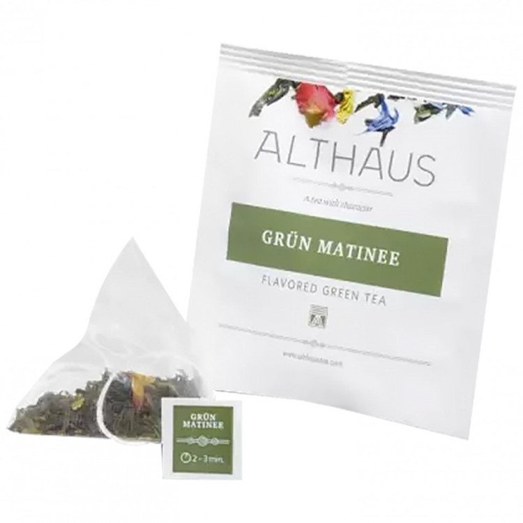 Чай ALTHAUS Grun Matinee зеленый 15 пирамидок по 2,75 г 622896 (1) (95815)