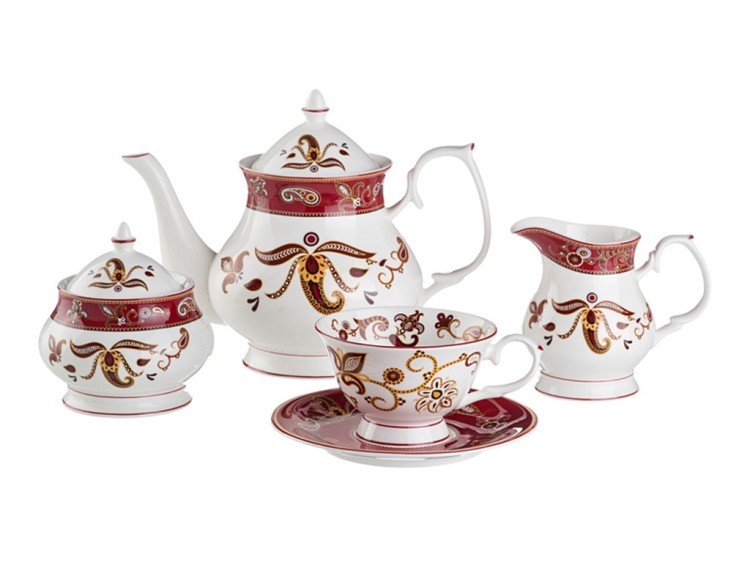 Чайный сервиз на 6 персон 15 пр. 1000 мл/200 мл Porcelain Manufacturing (264-366) 
