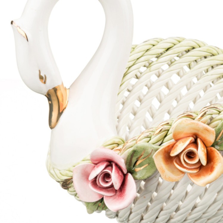 Изделие декоративное "лебедь" 20*24 см. высота=19 см. Ceramiche Lanzarin (697-005) 