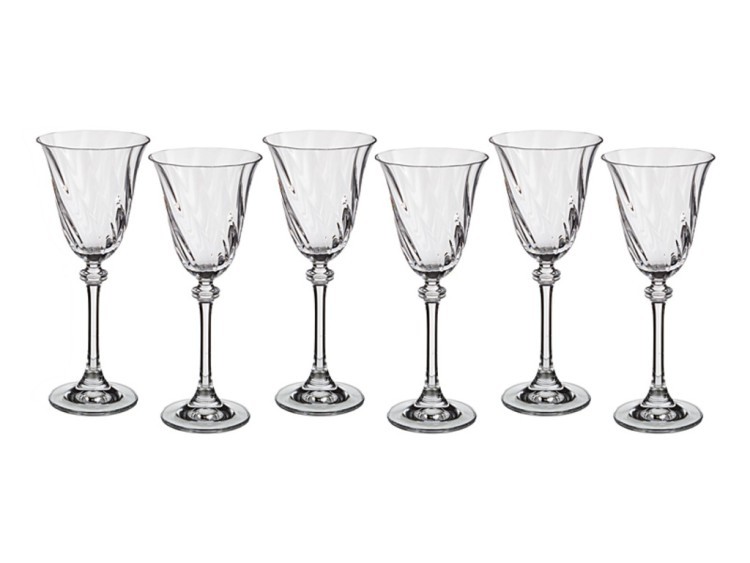 Набор бокалов для вина из 6 шт. "александра оптик" 185 мл.высота=21 см. Crystalite Bohemia (669-094) 