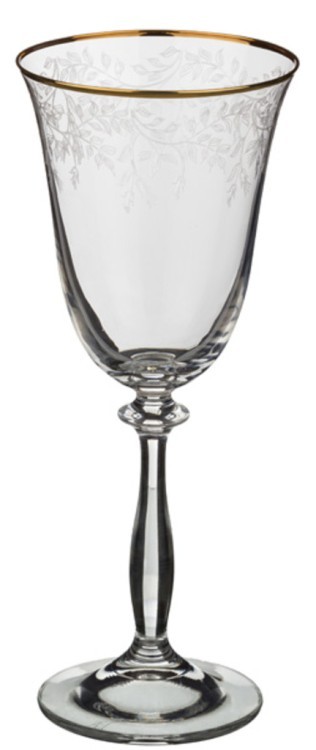 Набор бокалов для вина "анжела" из 6 шт. 250 мл..высота=21 см. Crystalex Cz (674-496) 