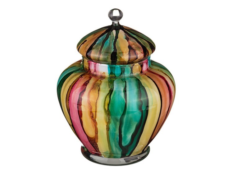 Декоративная чаша с крышкой "радуга" диаметр=22 см. высота=27 см. FRANCO (316-890)