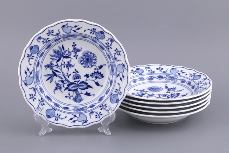 Набор суповых тарелок из 6 шт. "луковый узор", диаметр=21 см Cesky Porcelan (606-780) 