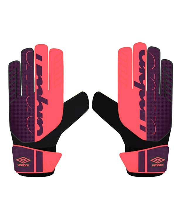 Перчатки вратарские Umbro Veloce Glove JNR 20811U, фиолет/красный (310185)
