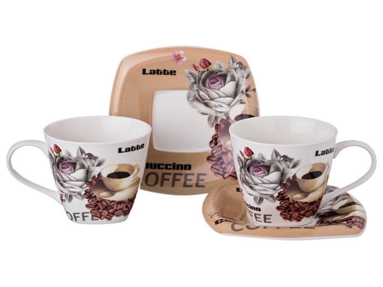 Чайный набор на 2 персоны "coffee latte" 4пр. 220 мл. Lefard (165-371)