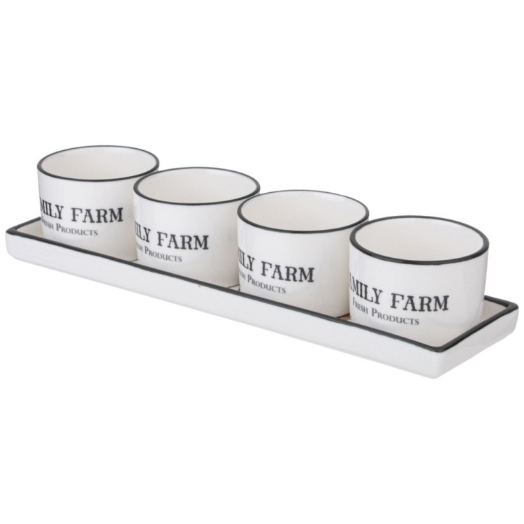 Набор соусников на подставке lefard "family farm" 5 пр. 25 * 7 * 5 см Lefard (263-1343)