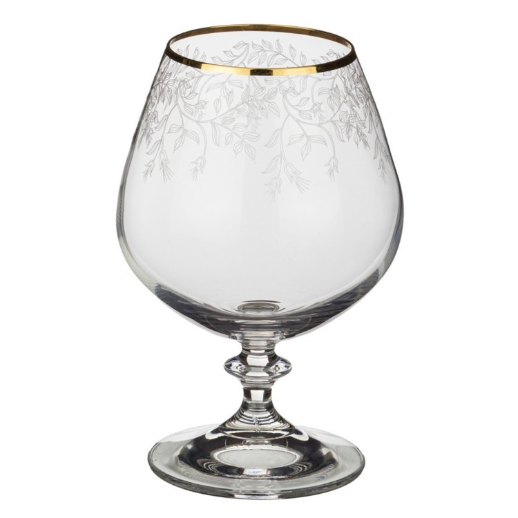 Набор бокалов для коньяка "анжела" из 6 шт. 400 мл..высота=15 см. Bohemia Crystal (674-499)