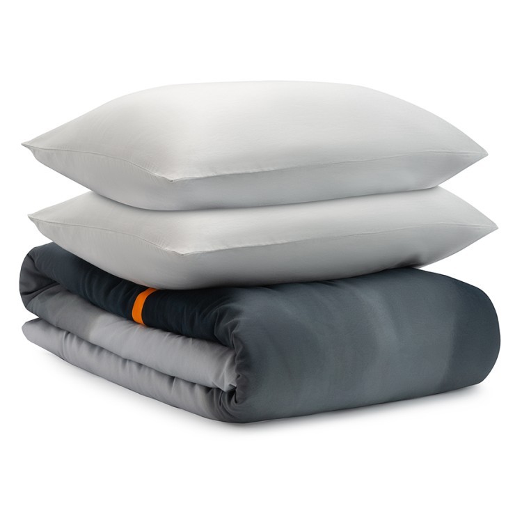 Комплект постельного белья из умягченного сатина из коллекции slow motion, orange, 200х220 см (73717)