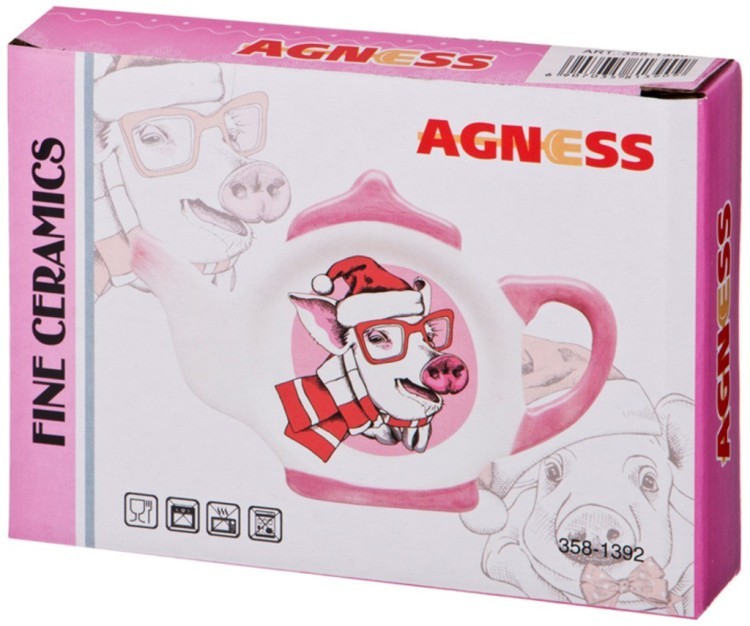 Подставка под чайные пакетики "мистер свин" 13*9*2 см (кор=144шт.) Agness (358-1389)