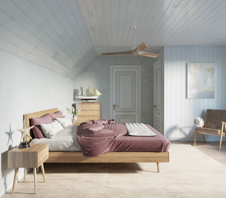 Кровать двуспальная в Скандинавском стиле Bruni 180*200 арт BR-18 BR-18-ET