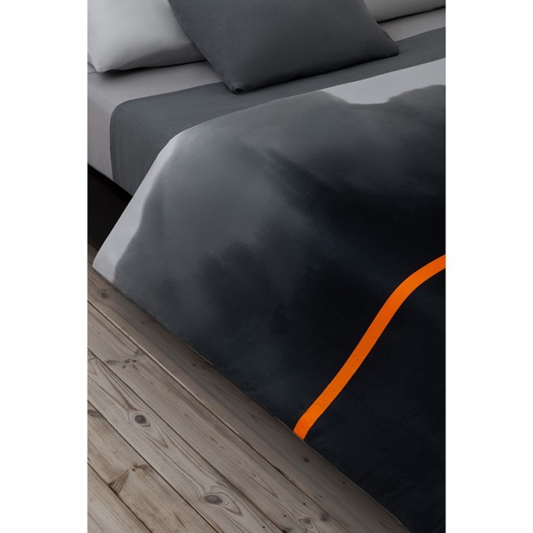 Комплект постельного белья из умягченного сатина из коллекции slow motion, orange, 150х200 см (73718)