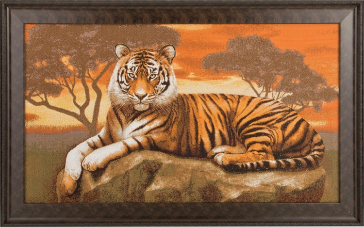 Гобеленовая картина "тигр" 70*42 см. Оптпромторг ООО (404-532-61)