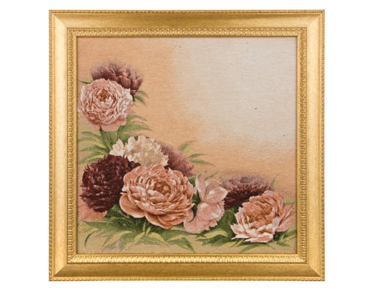 Гобеленовая картина "розовые пионы" 58х58см. Оптпромторг Ооо (404-366-02) 