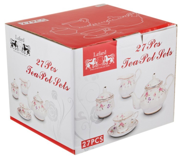 Чайный сервиз на 12 персон 27пр "пасадена" 1100/200мл Porcelain Manufacturing (779-094) 