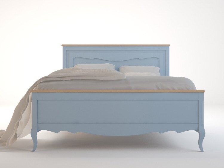 Голубая двуспальные кровать "Leontina" ST9341MB-ET