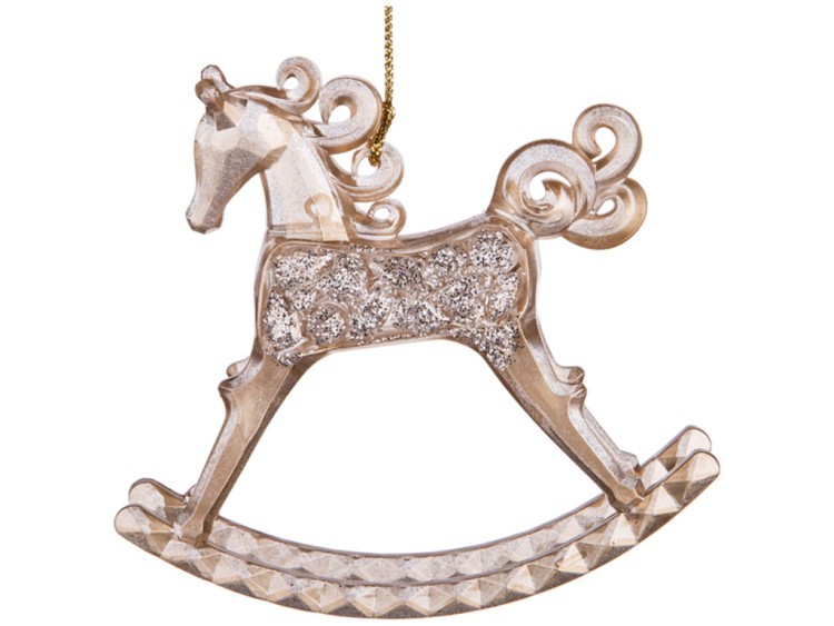 Декоративное изделие "лошадка" 11 см цвет: матовое золото с серебром (мал=12шт./кор=192шт.) Lefard (865-336)