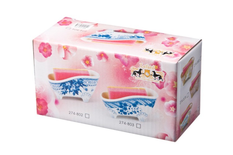 Подставка для губки "ванночка" 14*6*7 см.в комплекте с губкой Hangzhou Jinding (274-773) 
