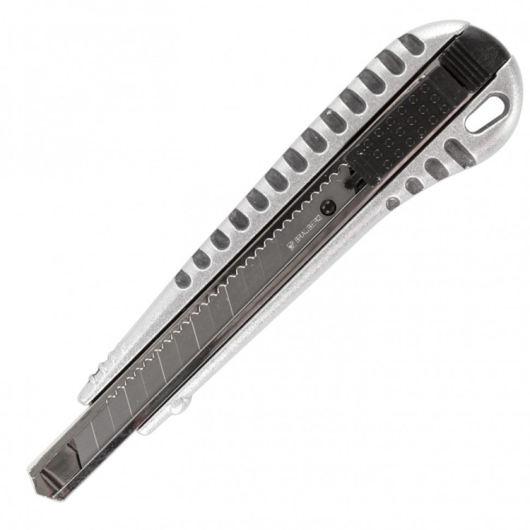 Нож канцелярский 9 мм Brauberg Metallic 236971 (4) (76428) Нож канцелярский 9 мм Brauberg Metallic 236971 (4) (76428)