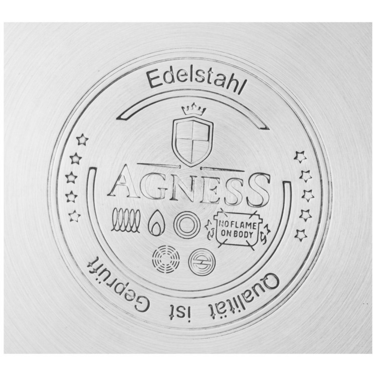 Кастрюля agness со стеклянной крышкой, нерж.сталь, 2,1л 18х9см серия craft collection Agness (914-133) Кастрюля agness со стеклянной крышкой, нерж.сталь, 2,1л 18х9см серия craft collection Agness (914-133)