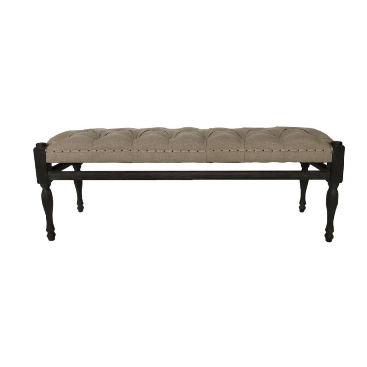 Скамья CH-365NF, каркас массив дуба, обивка лен, Cream, ROOMERS FURNITURE Скамья CH-365NF, каркас массив дуба, обивка лен, Cream, ROOMERS FURNITURE