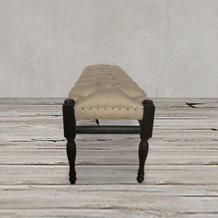 Скамья CH-365NF, каркас массив дуба, обивка лен, Cream, ROOMERS FURNITURE Скамья CH-365NF, каркас массив дуба, обивка лен, Cream, ROOMERS FURNITURE