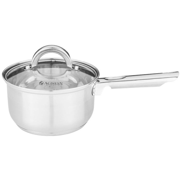 Ковш agness со стекл.крышкой серия classic 1,7 л. 16*9,5 см Agness (937-405) Ковш agness со стекл.крышкой серия classic 1,7 л. 16*9,5 см Agness (937-405)