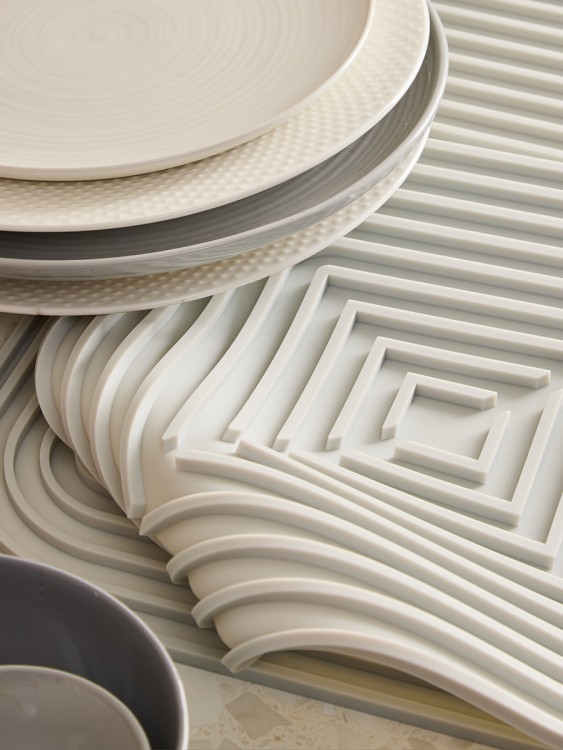 Коврик для сушки посуды dry flex, 34,6х44,6 см, серый (80058)