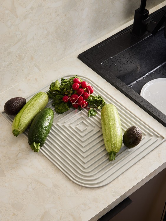 Коврик для сушки посуды dry flex, 34,6х44,6 см, серый (80058)