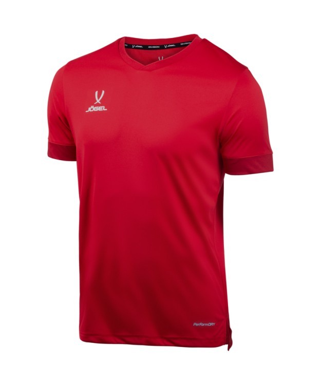 Футболка игровая JOGEL DIVISION PerFormDRY Union Jersey, красный/темно-красный/белый (1751351)