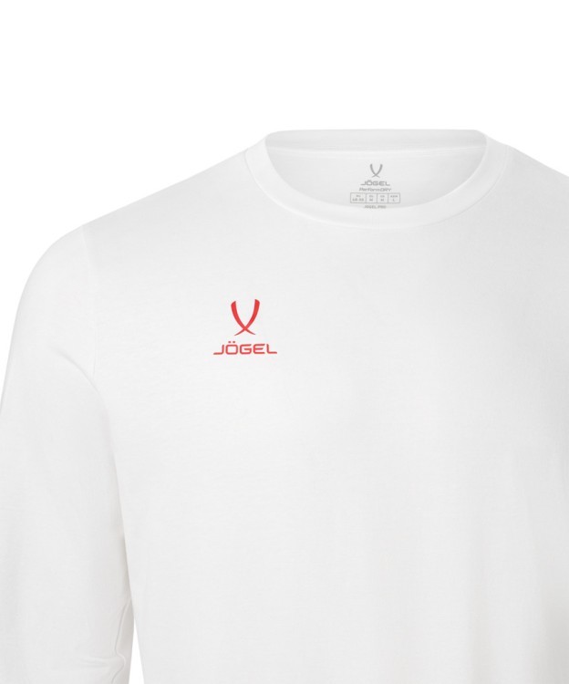 Футболка баскетбольная с длинным рукавом JÖGEL DIVISION PerFormDRY Pre-Match Longsleeve Jersey, белый (2119011)