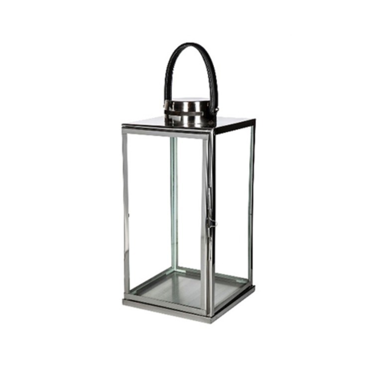 Подсвечник 13083M, металл, стекло, silver/clear, ROOMERS FURNITURE