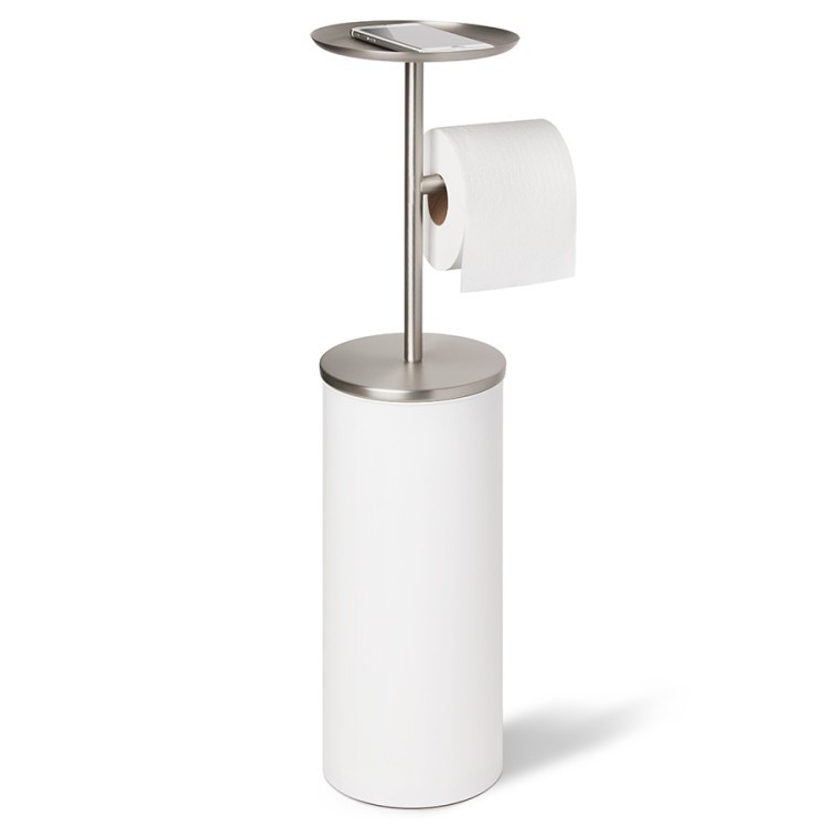 Держатель-органайзер для туалетной бумаги portaloo, 64 см, белый-никель (68077)