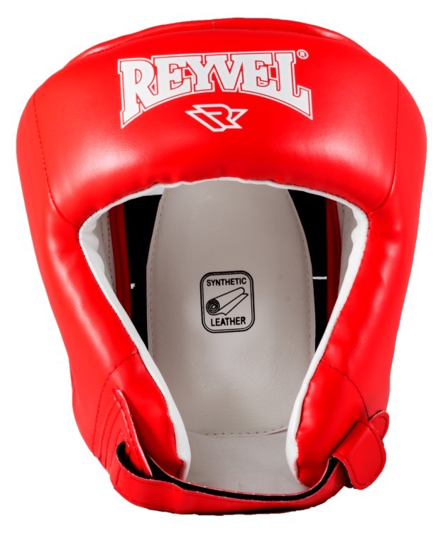 Шлем открытый RV-302, кожзам, красный (156031)