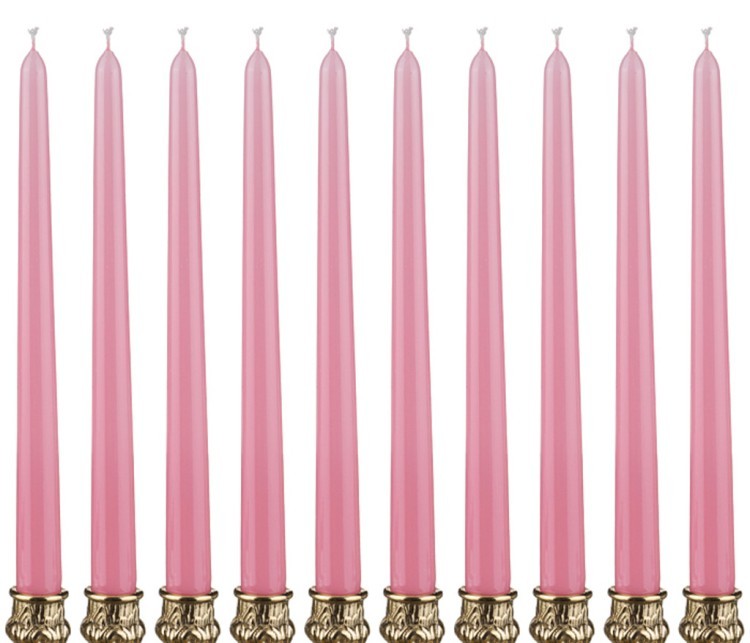 Набор свечей из 10 шт.высота=29 см.нежно-розовый (кор=9набор.) Adpal (348-375)