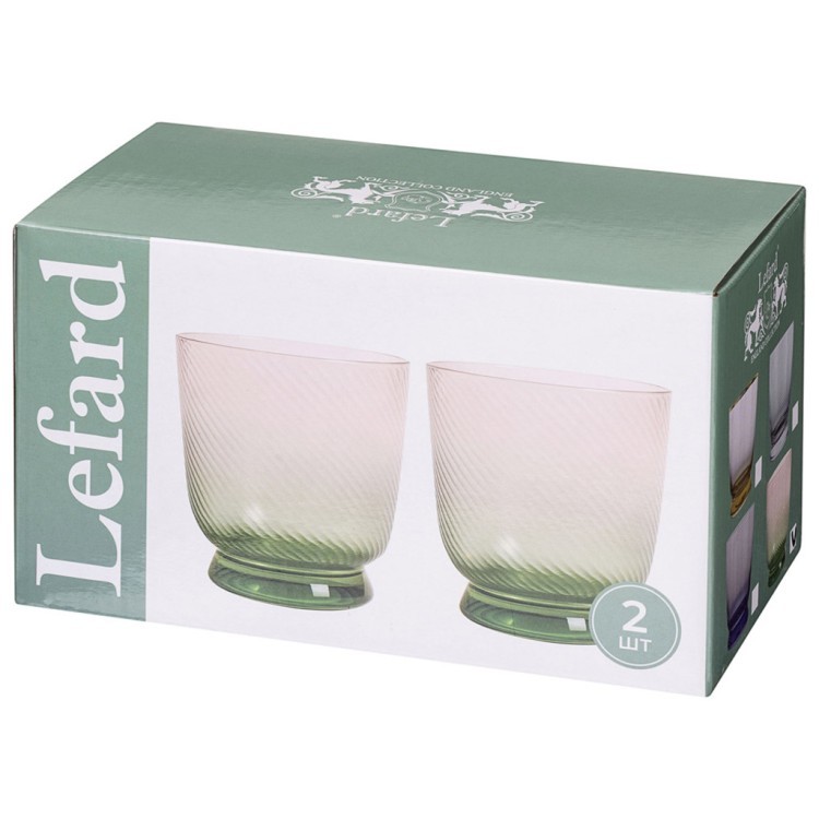 Набор стаканов "twist & shine" green, 2 шт/360 мл Lefard (687-026)