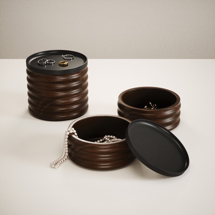 Шкатулка для украшений tesora, черный орех (79977)