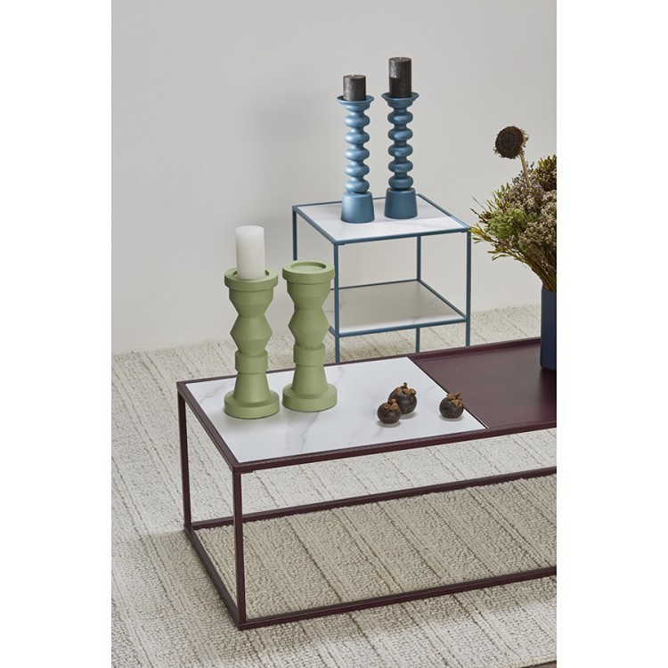 Подсвечник vivlend, 33 см, голубой (76303)