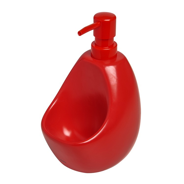 Диспенсер для мыла с подставкой для губки joey, 590 мл, красный (41762)