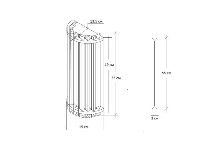 Бра LLOYD M хром 15*11*55 см (TT-00006352)