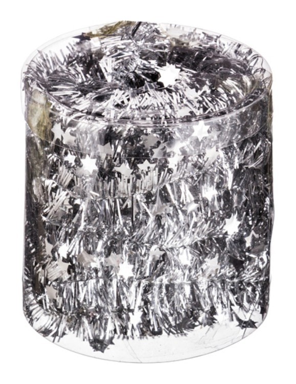 Мишура со звездочками 5 м.*3 см.серебро Polite Crafts&gifts (D-866-045) 