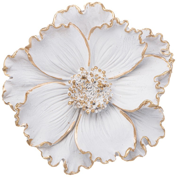 Панно настенное "flower" цвет:белый 15*15*4,5см Lefard (248-079)