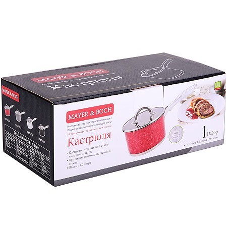 Ковш с крышкой 16см 2л. Mayer&Boch (31268) Ковш с крышкой 16см 2л. Mayer&Boch (31268)