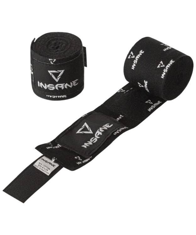 Бинт боксеркий INSANE PRINT, хлопок/нейлон, черный, 3,5 м (2108811)