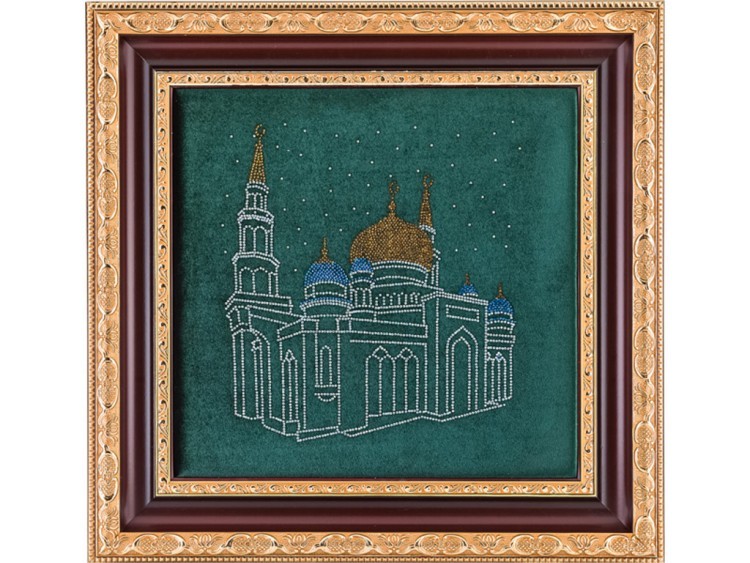 Картина из страз на бархате "московская соборная мечеть" 52*51 см. Оптпромторг Ооо (562-209-22) 