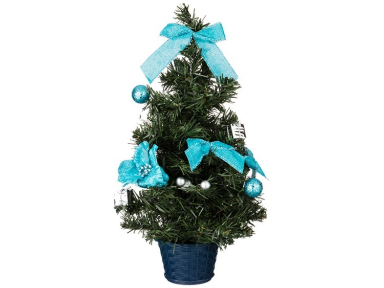 Изделие декоративное"елочка с голубыми цветами" высота= 40 см.без упаковки Polite Crafts&gifts (161-154) 
