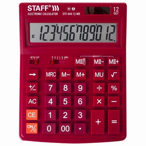 Калькулятор настольный Staff STF-444-12-WR 12 разрядов 250465 (86064)