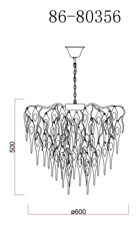 Люстра Caramella d65 см, металл цвет золото (TT-00012900)