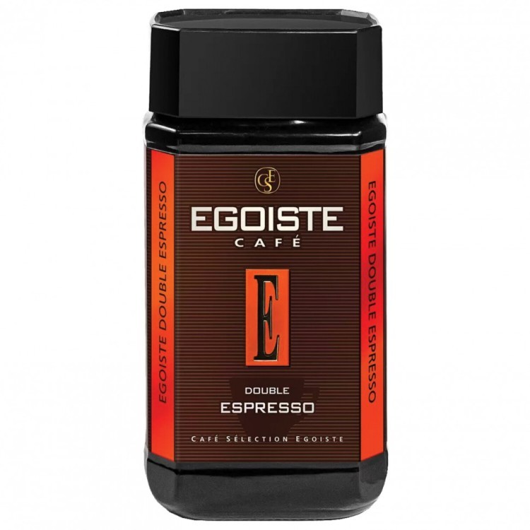 Кофе растворимый EGOISTE Double Espresso ШВЕЙЦАРИЯ сублимированный 100 г 623018 (1) (95832)