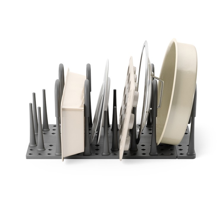 Органайзер для посуды и столовых приборов peggy, 20х55 см, серый (80143)